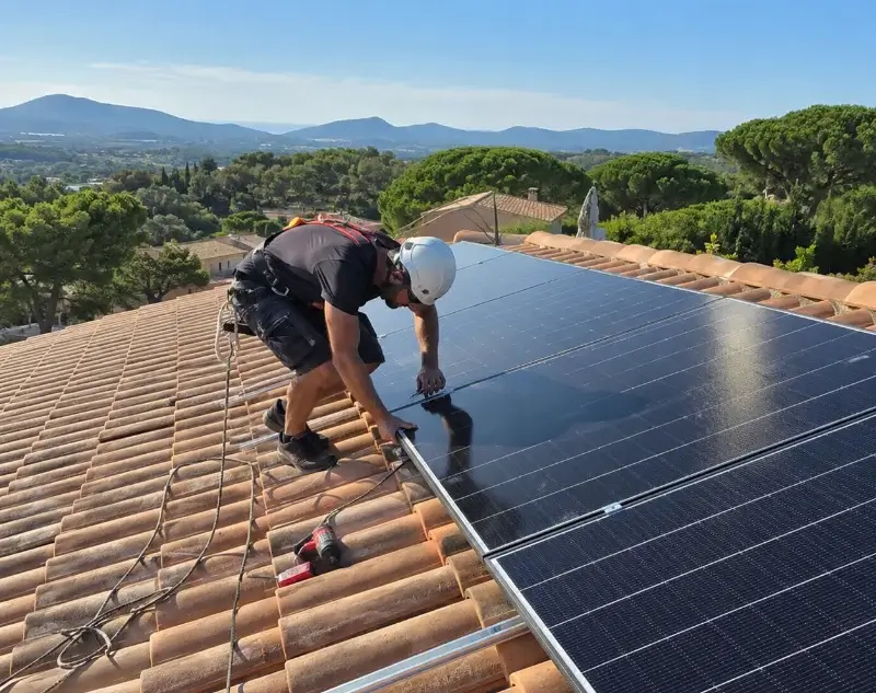 Installateur panneaux solaires Poule-les-Écharmeaux — pose photovoltaïque sur toiture