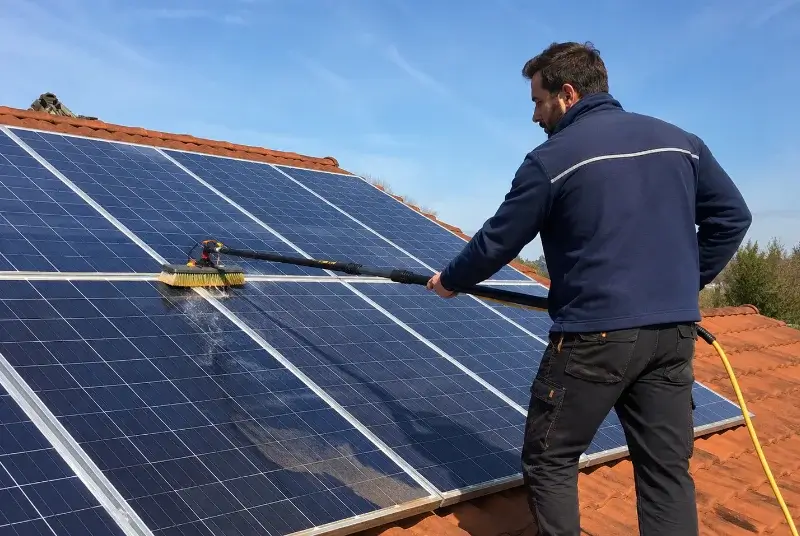 Nettoyage et entretien de panneaux solaires à Poule-les-Écharmeaux